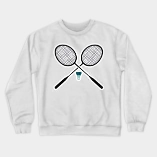 Badminton with Racket Sticker vector illustration. Sport object icon design concept. Sports badminton game elements sticker design logo. Crewneck Sweatshirt